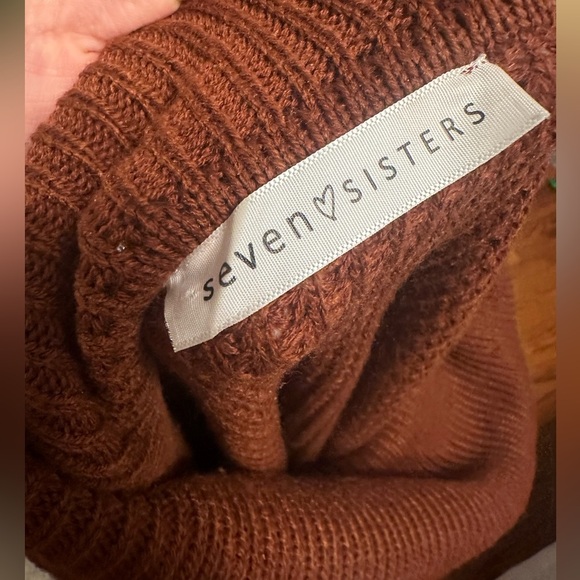 Rust colour funnel neck/off the shoulder sweater - Picture 6 of 6